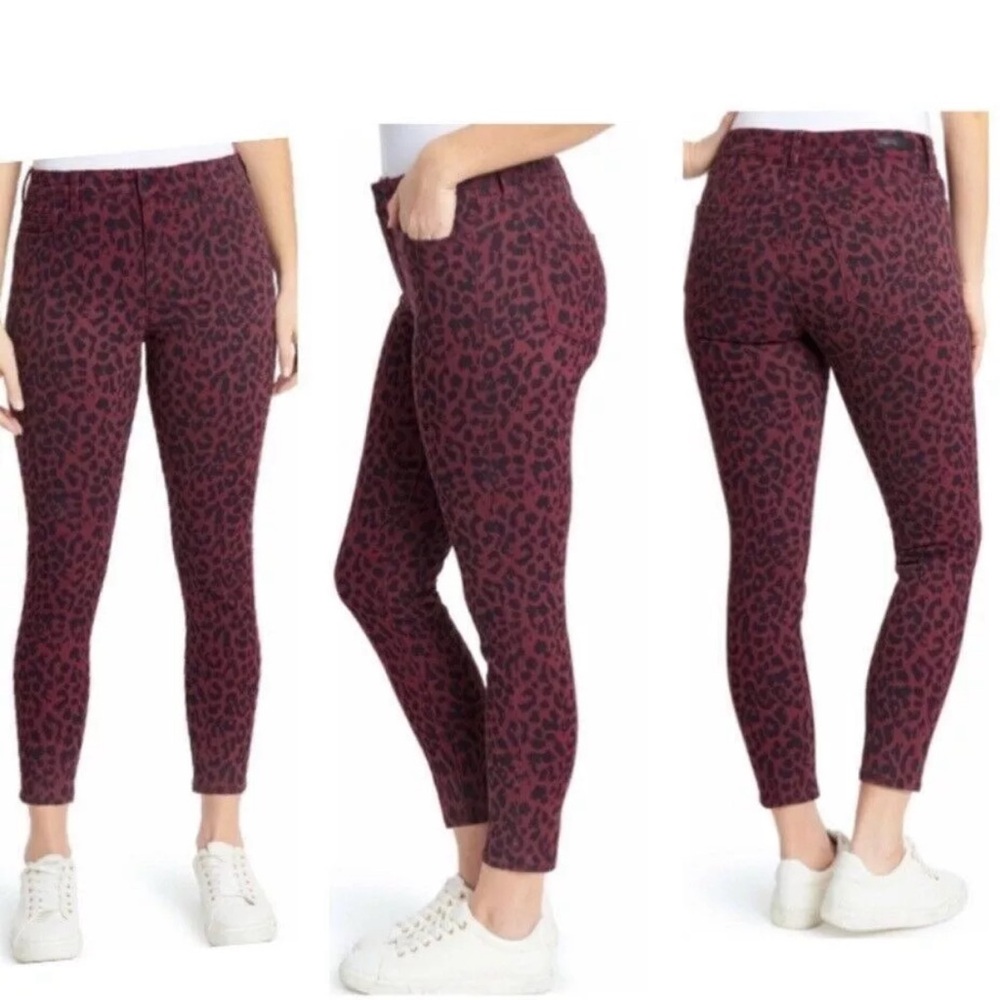 Social Standard Mid Rise SKETCHY CHEETAH Ankle Skinny Pant SIZE 4
